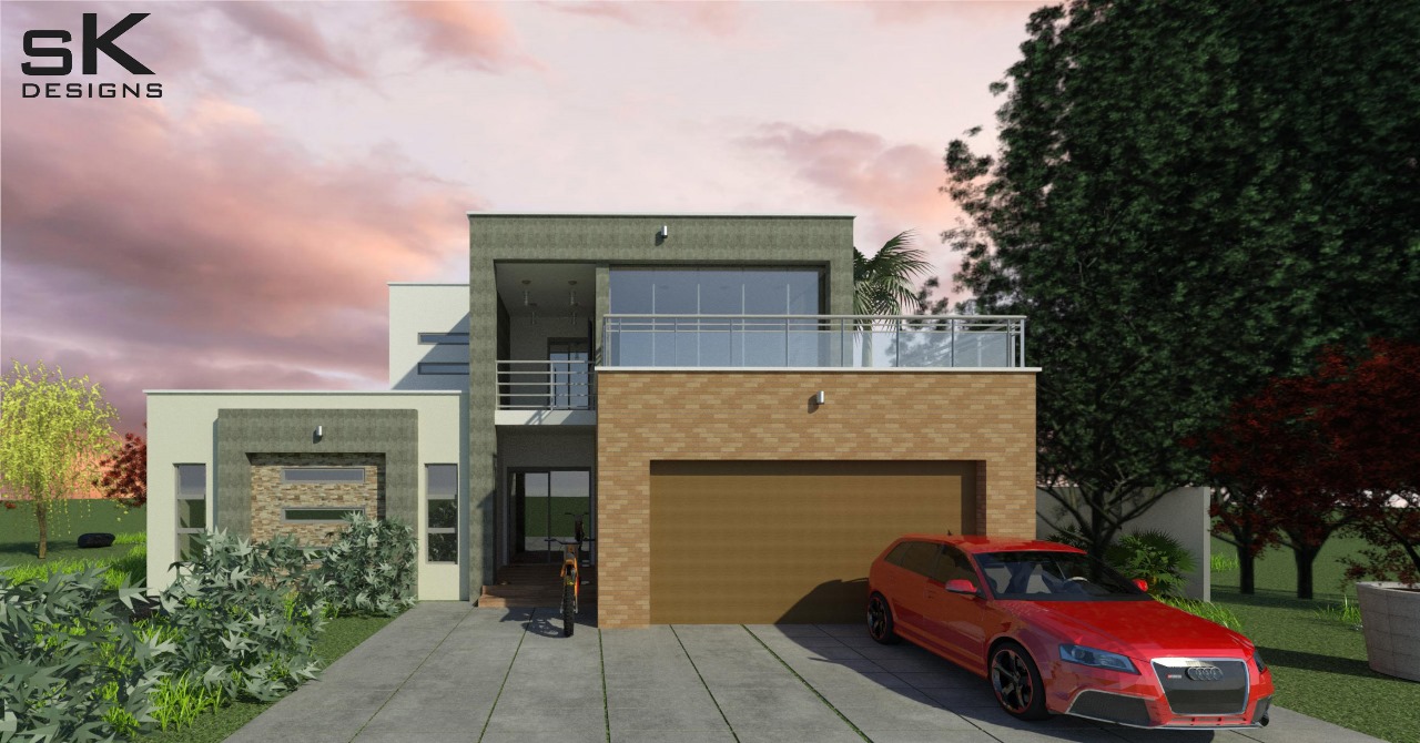 Crimson Accented Facade